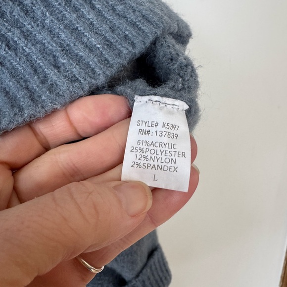 Luna Ivy Blue Teddy Bear Cardigan Sweater L - Picture 6 of 6